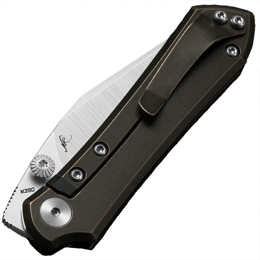 Nóż składany Bestech Knives Icarus - Silver Blade / Dark Bronze Titanium