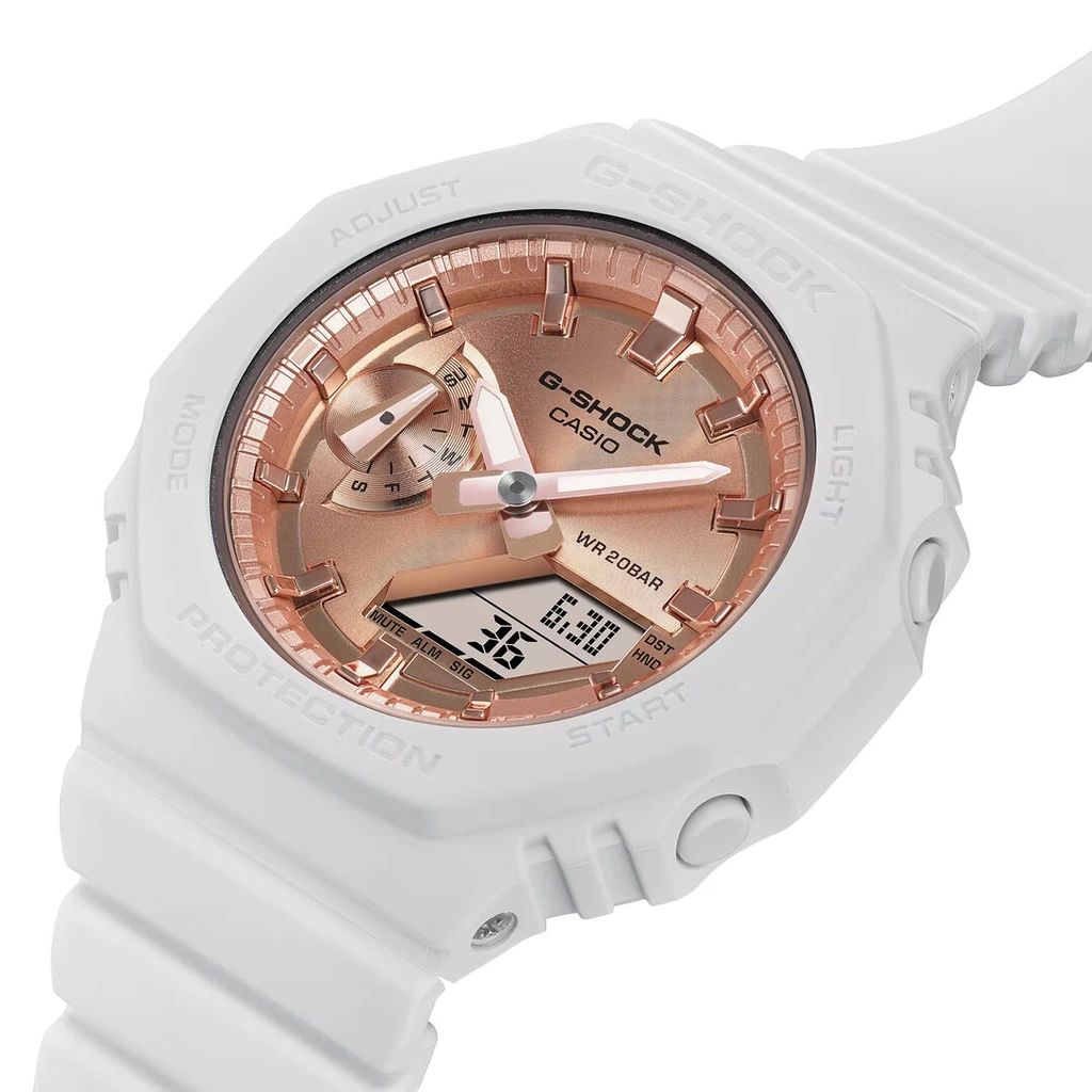 Zegarek damski Casio G-Shock GMA-S2100MD -7AER - Golden Rose/White