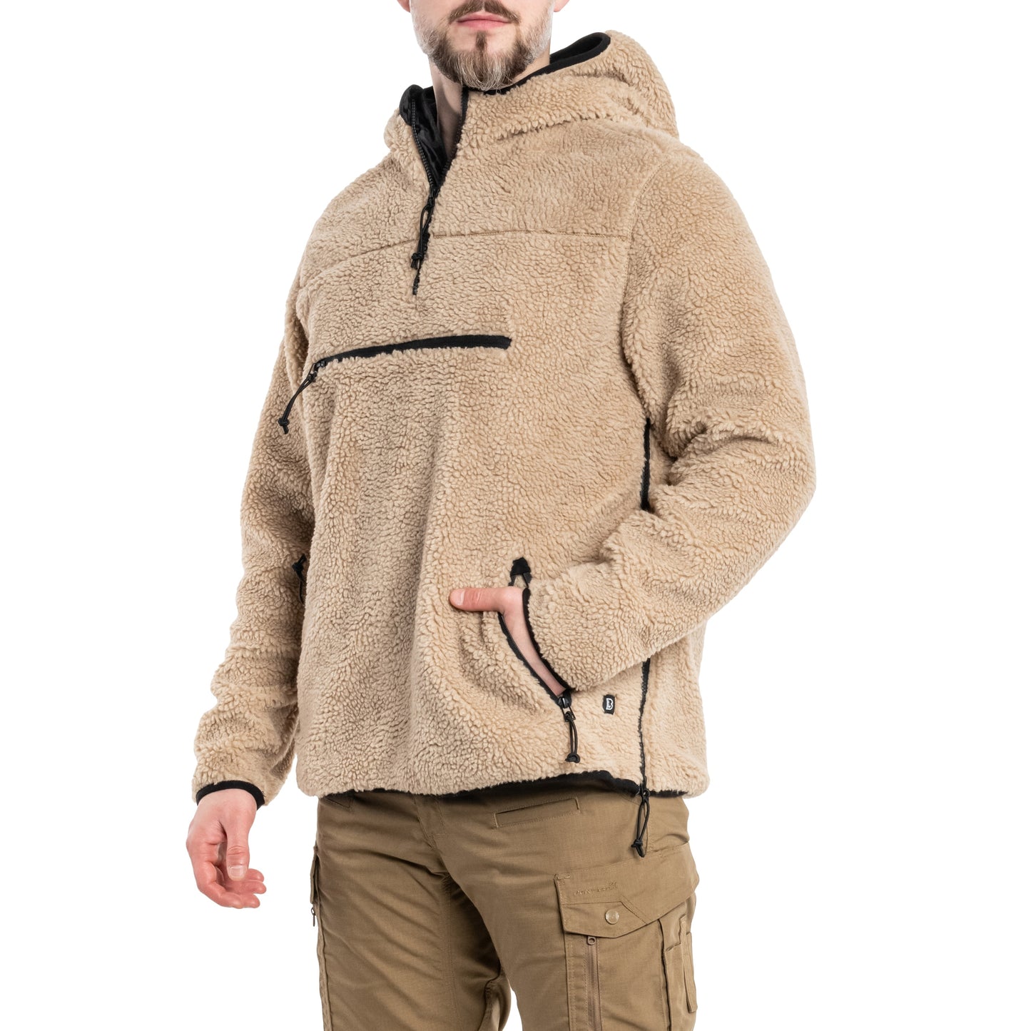 Polar Brandit Teddyfleece Worker Pullover - Coyote