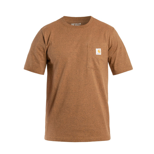 Koszulka T-Shirt Carhartt K87 Pocket - Oiled Walnut Heather