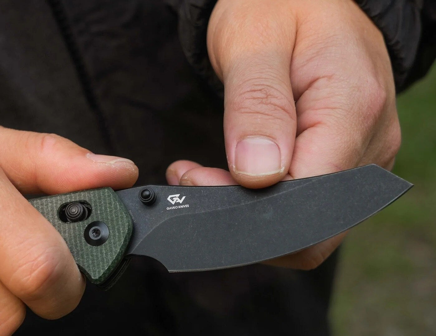 Nóż składany Civivi Sixgill Micarta - Dark Green