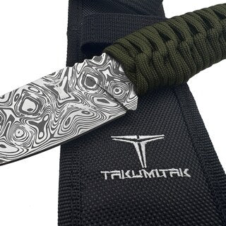 Nóż Takumitak Nighthawk - Damascus/Olive