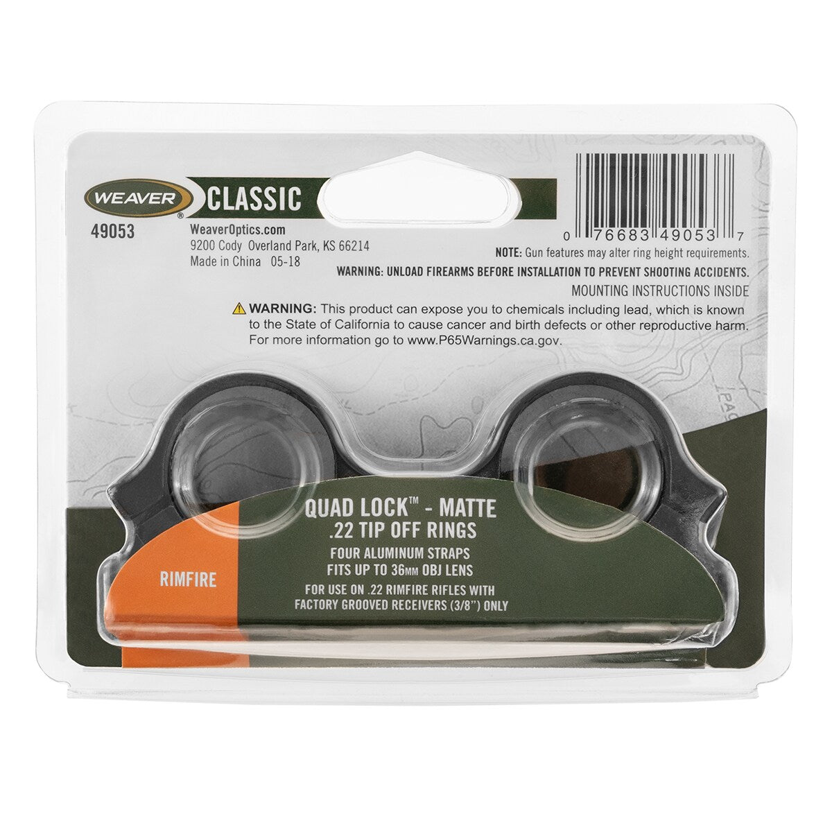Montaż Weaver Optics 2-częściowy średni 1 cal 11 mm