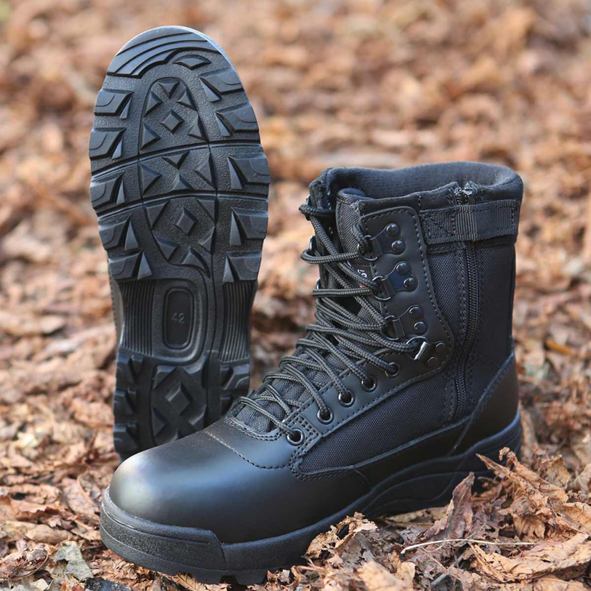 Buty Brandit Tactical Zipper Boots - Black