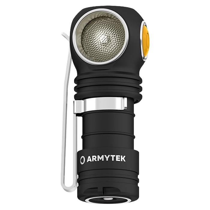 Latarka czołowa i kątowa Armytek Wizard C1 Pro Magnet USB Yellow PCB - 930 lumenów