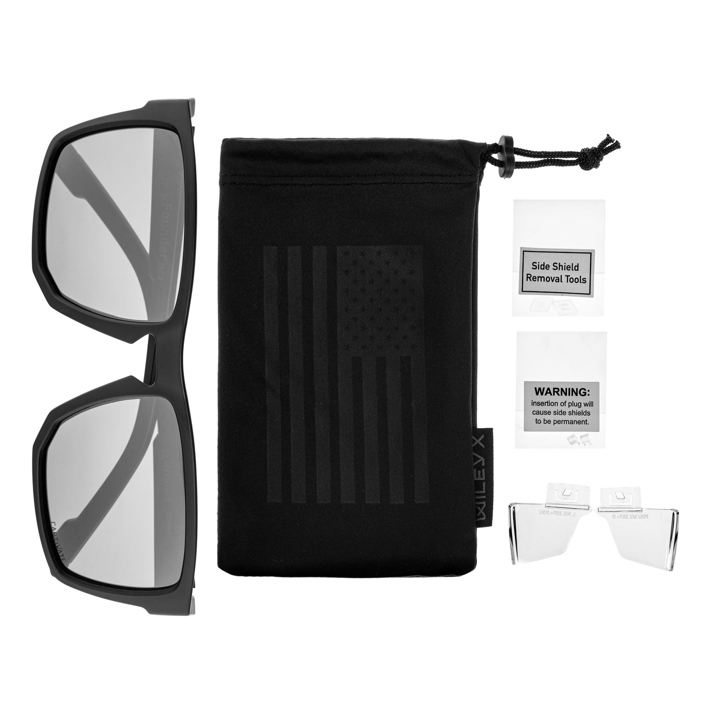 Okulary Wiley X Founder - Captivate Polarized Black Mirror/Matte Black