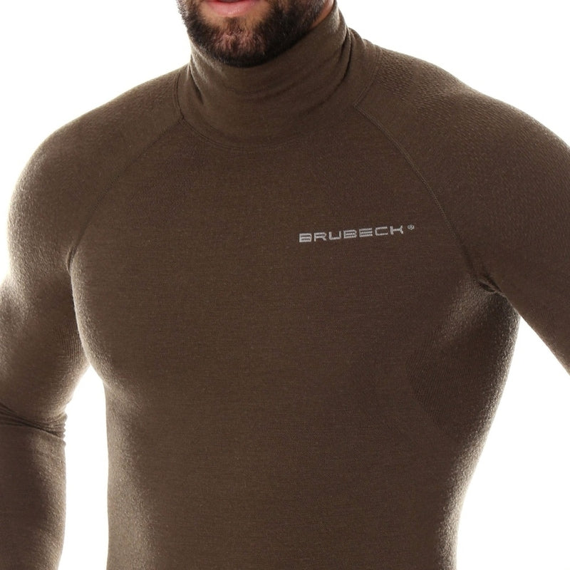 Koszulka termoaktywna Brubeck Ranger Wool - Khaki