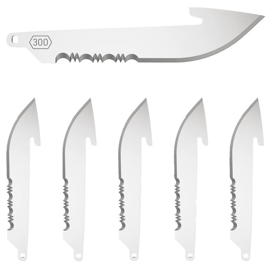 Zestaw ostrzy wymiennych Outdoor Edge Drop-Point Serrated 300 - 6 szt.