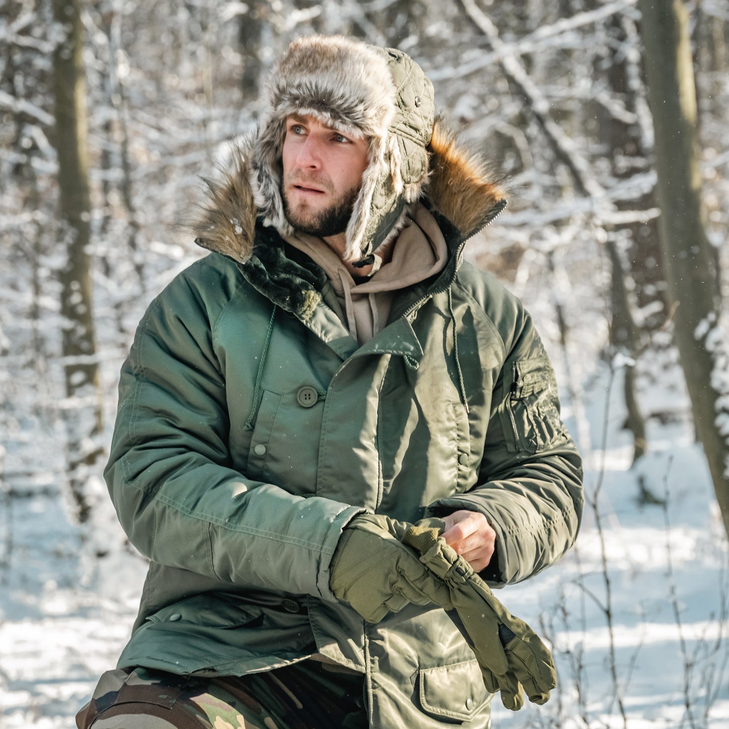 Rękawice zimowe Mil-Tec Thinsulate - Olive