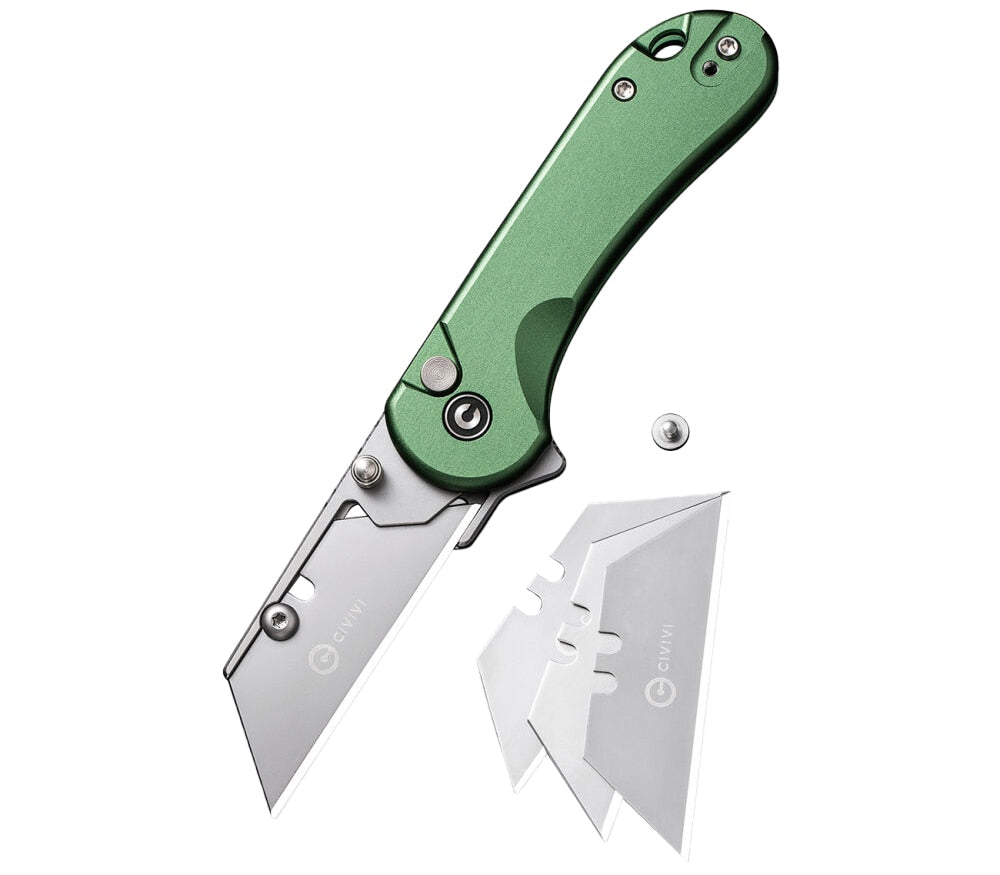 Nóż składany Civivi Elementum Utility Button Lock Aluminium - Green