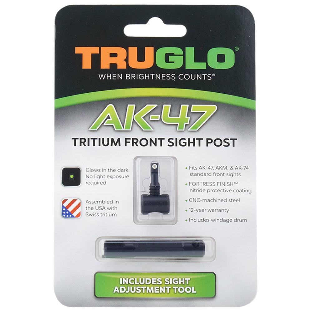 Muszka trytowa TruGlo do AK47 - Zielona