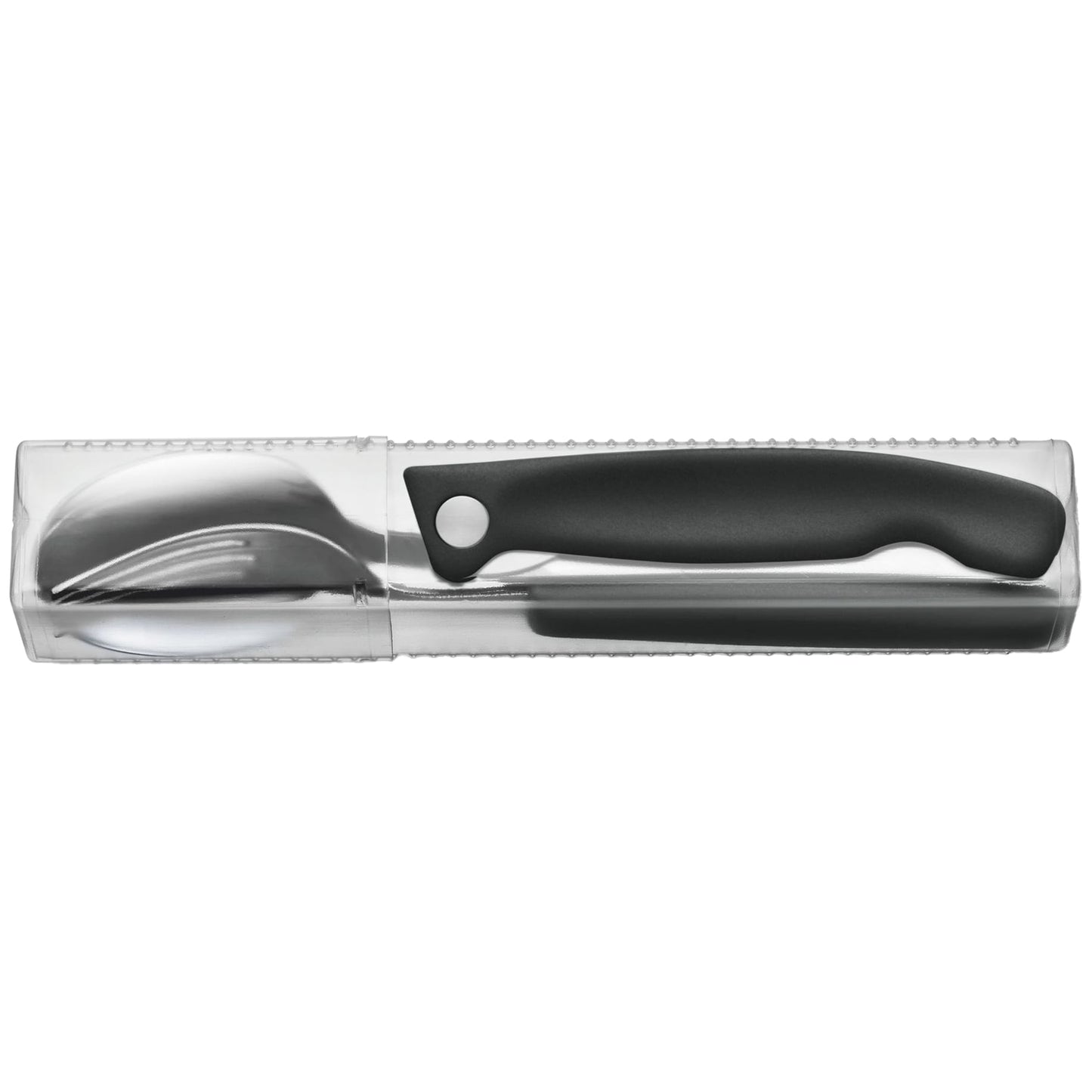 Zestaw Victorinox - nóż składany, widelec, łyżka - Black