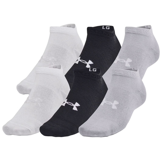 Skarpety Under Armour Essential Low Cut Black/Halo Grey - 6 par