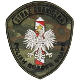 Emblemat naramienny Straży Granicznej "Polish Border Guard" - wz.93 Pantera PL Woodland