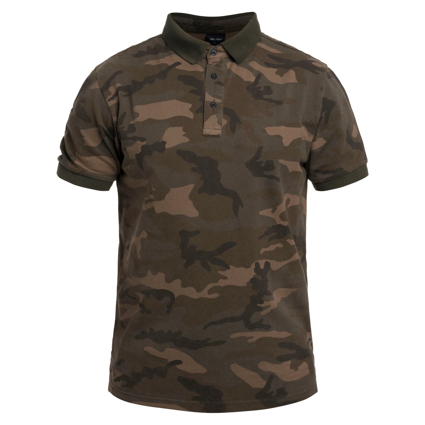Koszulka polo Mil-Tec Prewash - Woodland