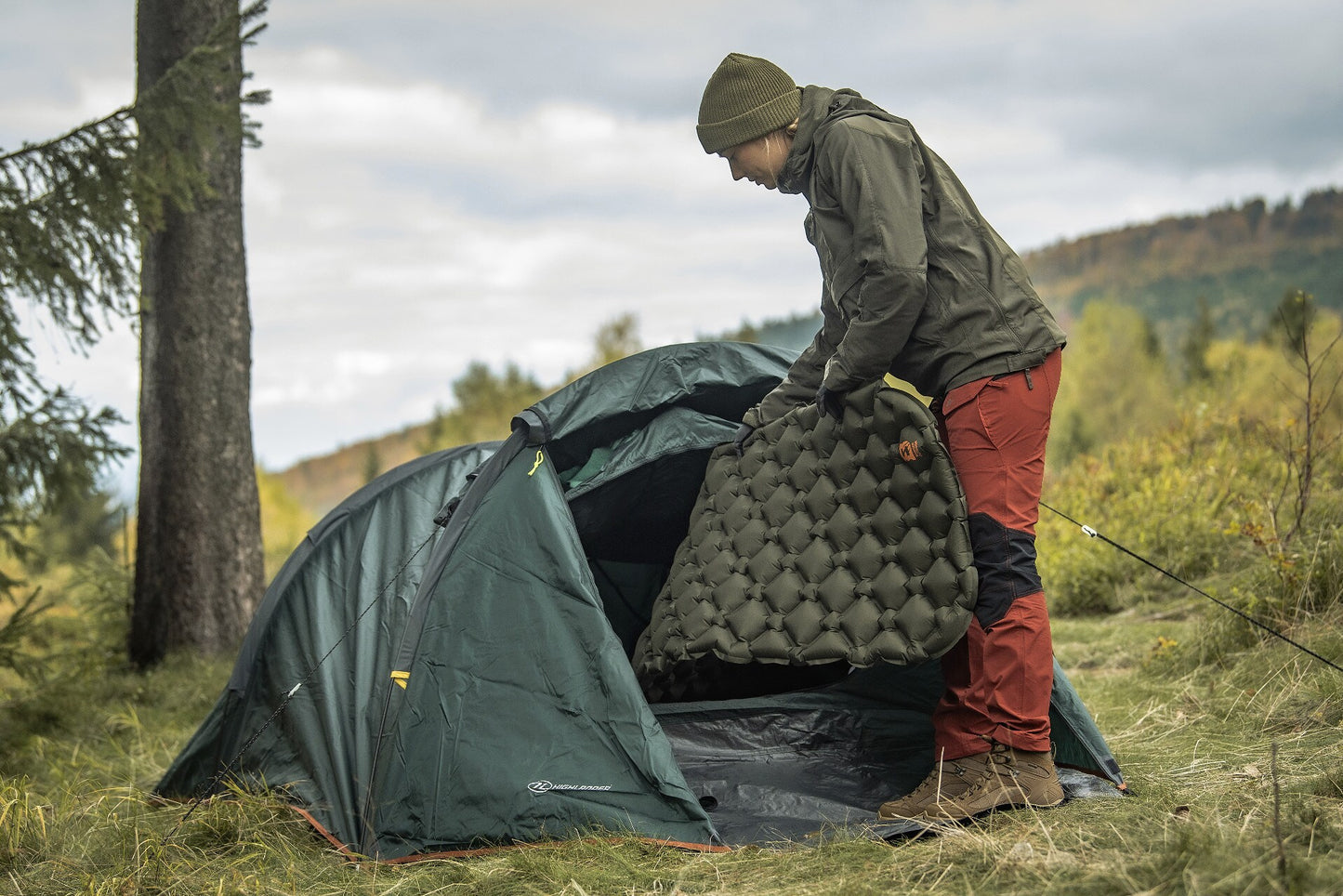 Namiot 2-osobowy Highlander Outdoor Blackthorn - Hunter Green