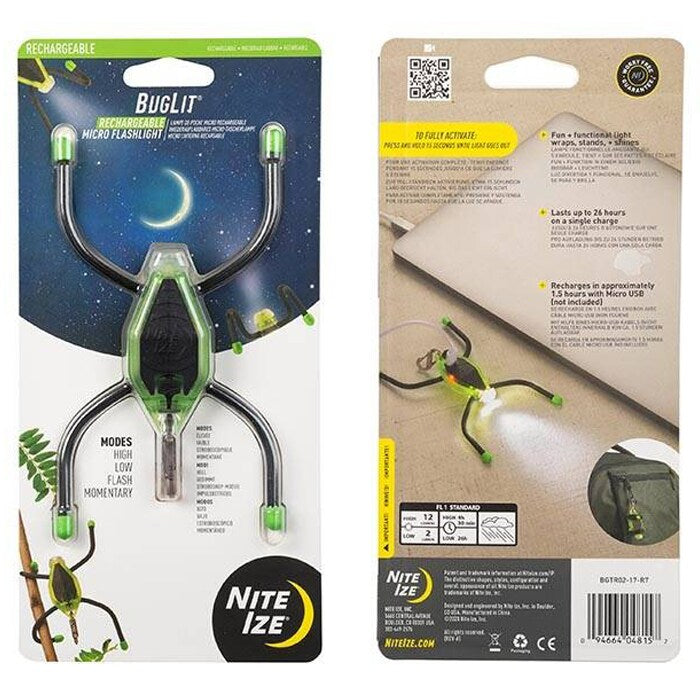 Latarka Nite Ize Buglit USB - Green/Black