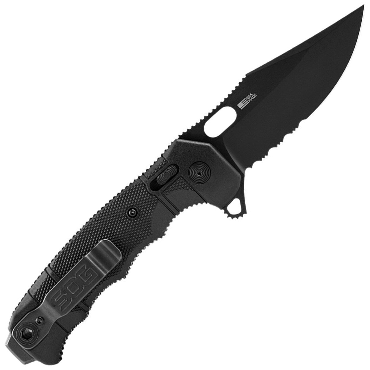 Nóż składany SOG Seal XR Partially Serrated - Black