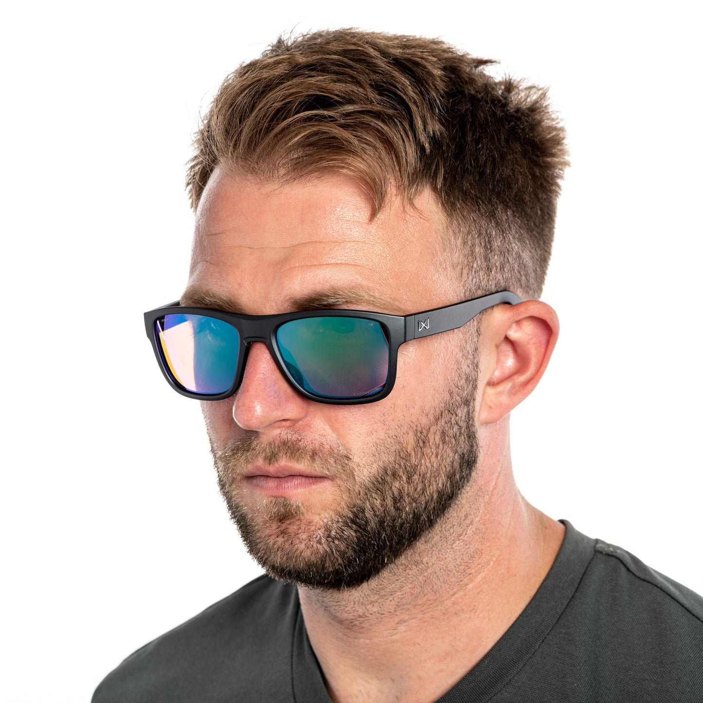 Okulary Wiley X Ovation - Captive Polarized Green Mirror/Matte Graphite