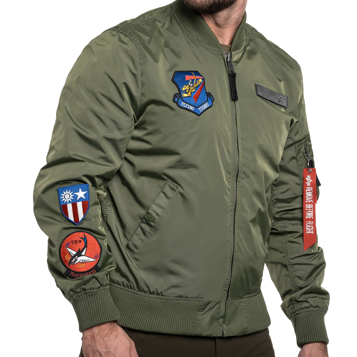 Kurtka Alpha Industries MA-1 TT Flying Tigers - Sage Green