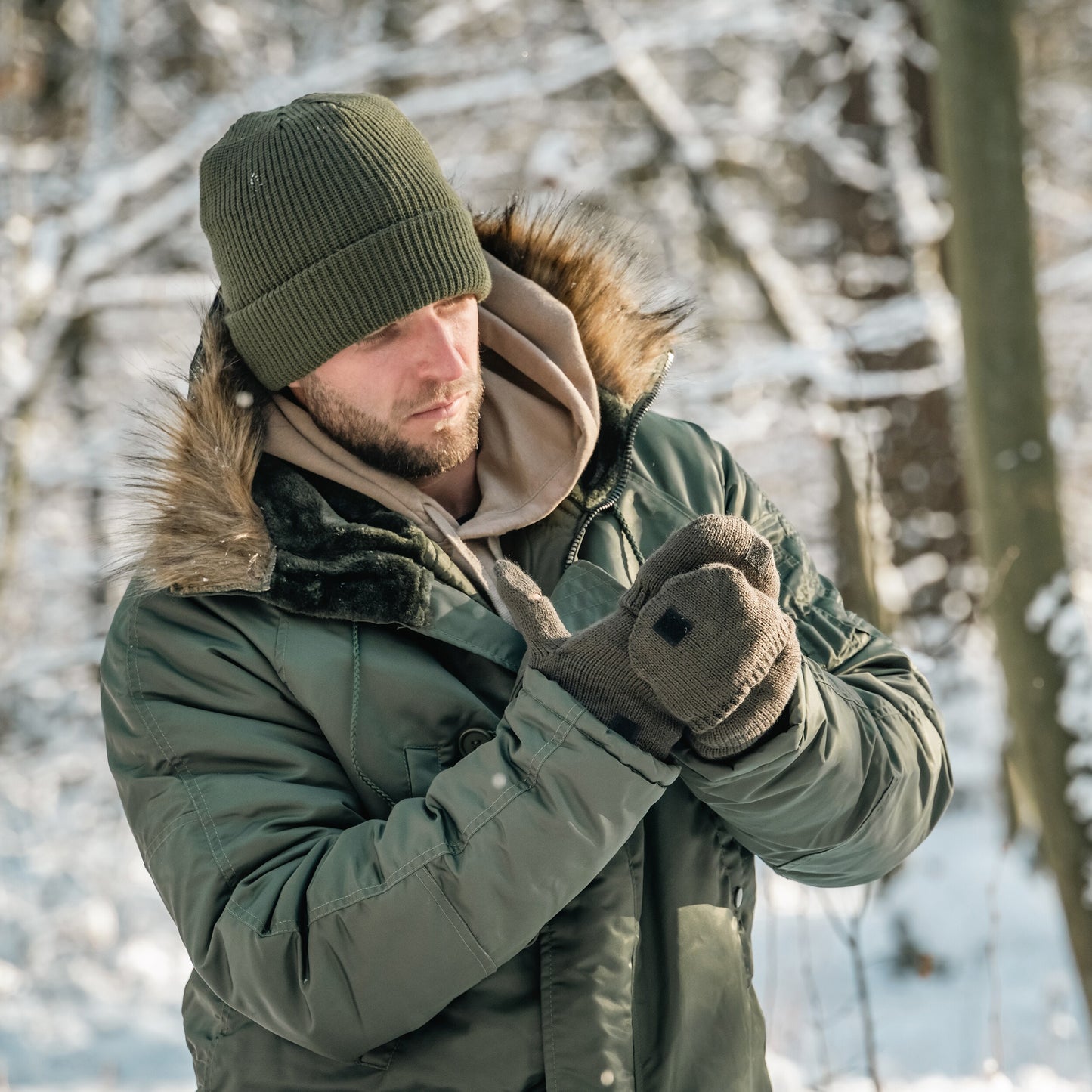 Rękawice Mil-Tec Hunter - Olive