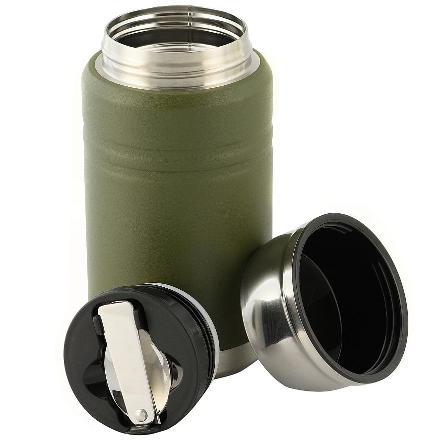 Termos obiadowy M-Tac ze składaną łyżką 750 ml - Olive