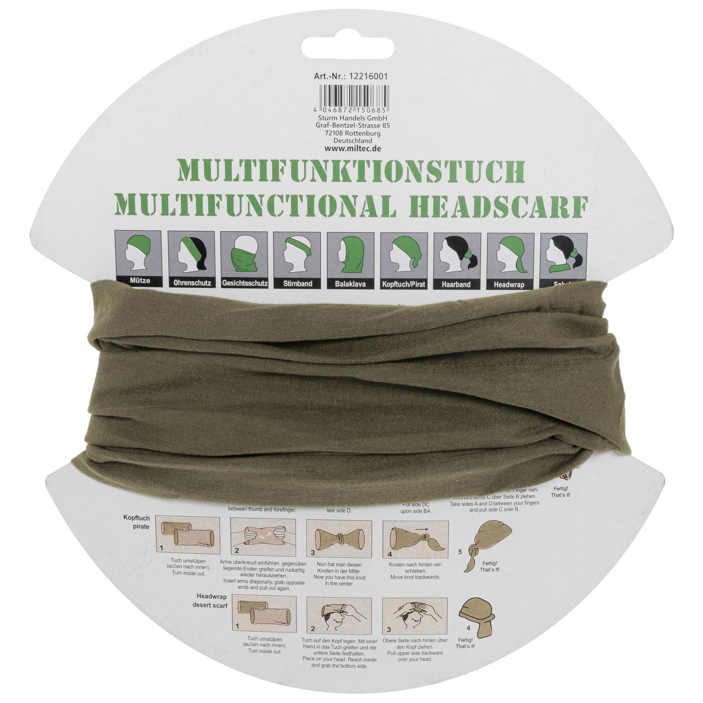 Chusta wielofunkcyjna Mil-Tec - Olive