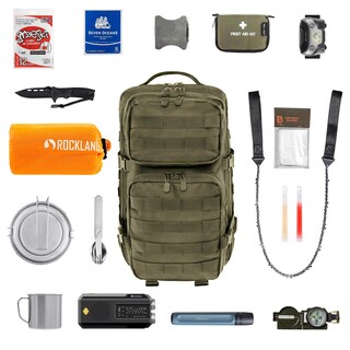 Plecak ewakuacyjny Brandit US Cooper 40 l Olive Large - z wyposażeniem