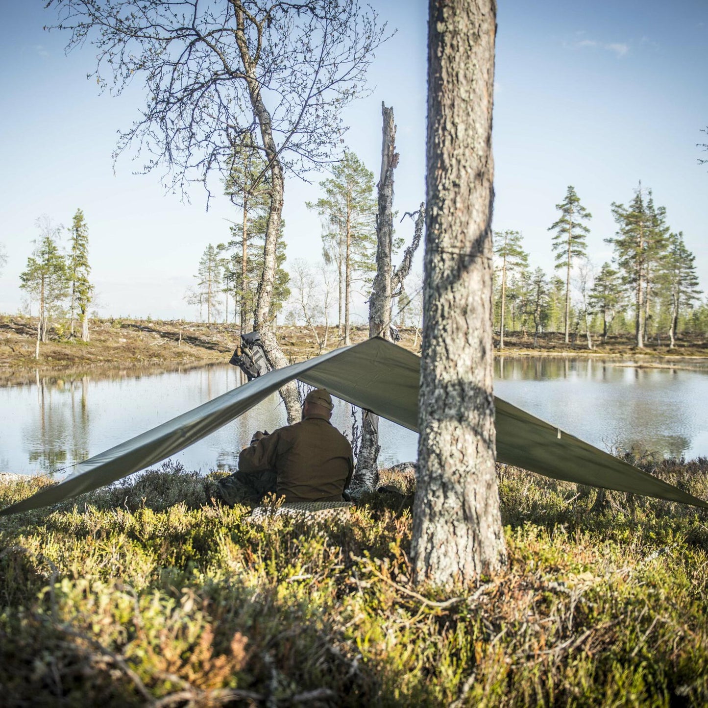 Płachta biwakowa Helikon Supertarp - Olive Green