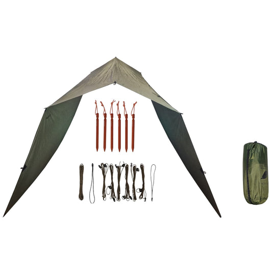 Płachta biwakowa Bushmen Easy Tarp 4 x 4 m - Green