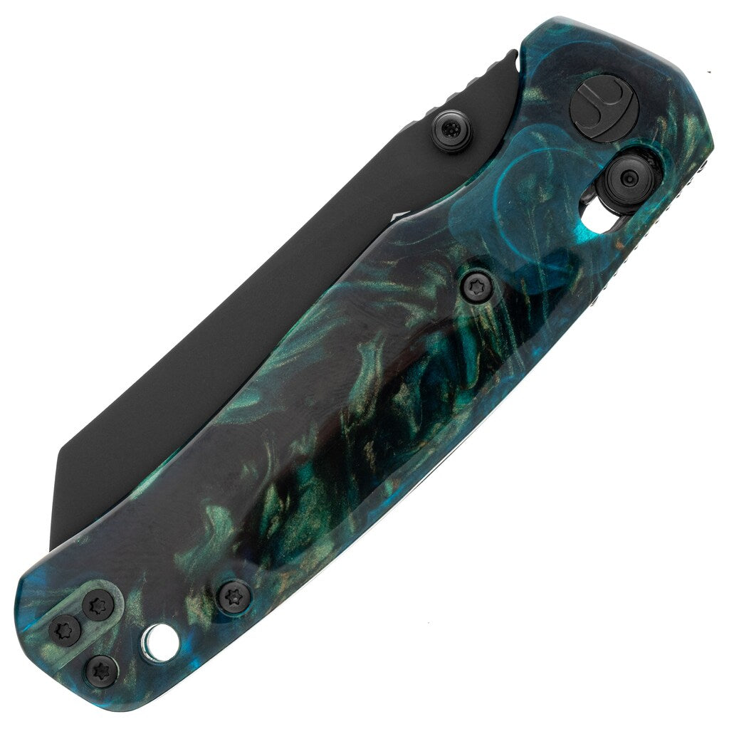 Nóż składany Bestechman Cicada's Wing - Dark Blue Patterned Resin