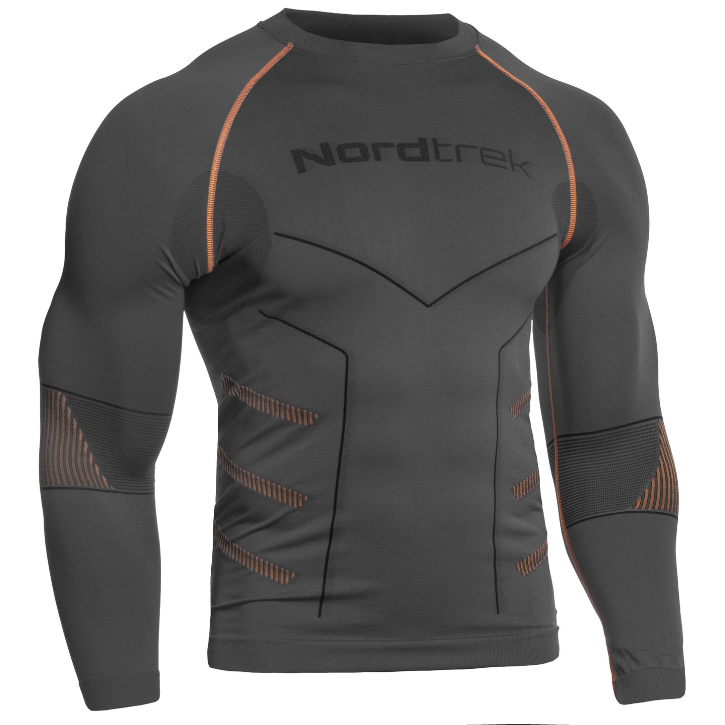 Koszulka termoaktywna FreeNord Tongari Long Sleeve - Grey/Orange