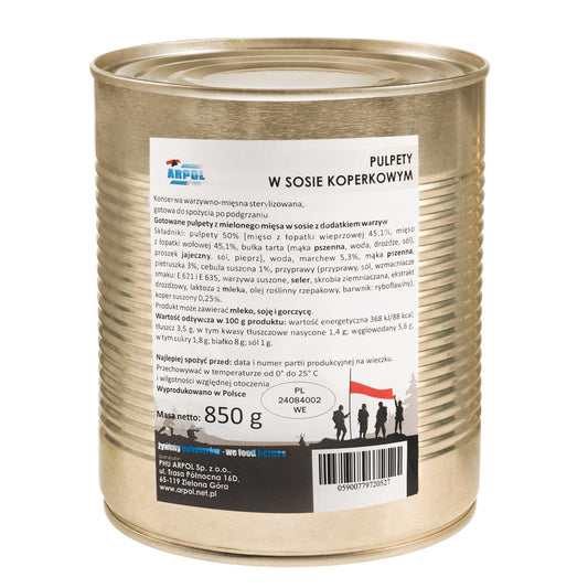 Żywność konserwowana Arpol - Pulpety w sosie koperkowym 850 g