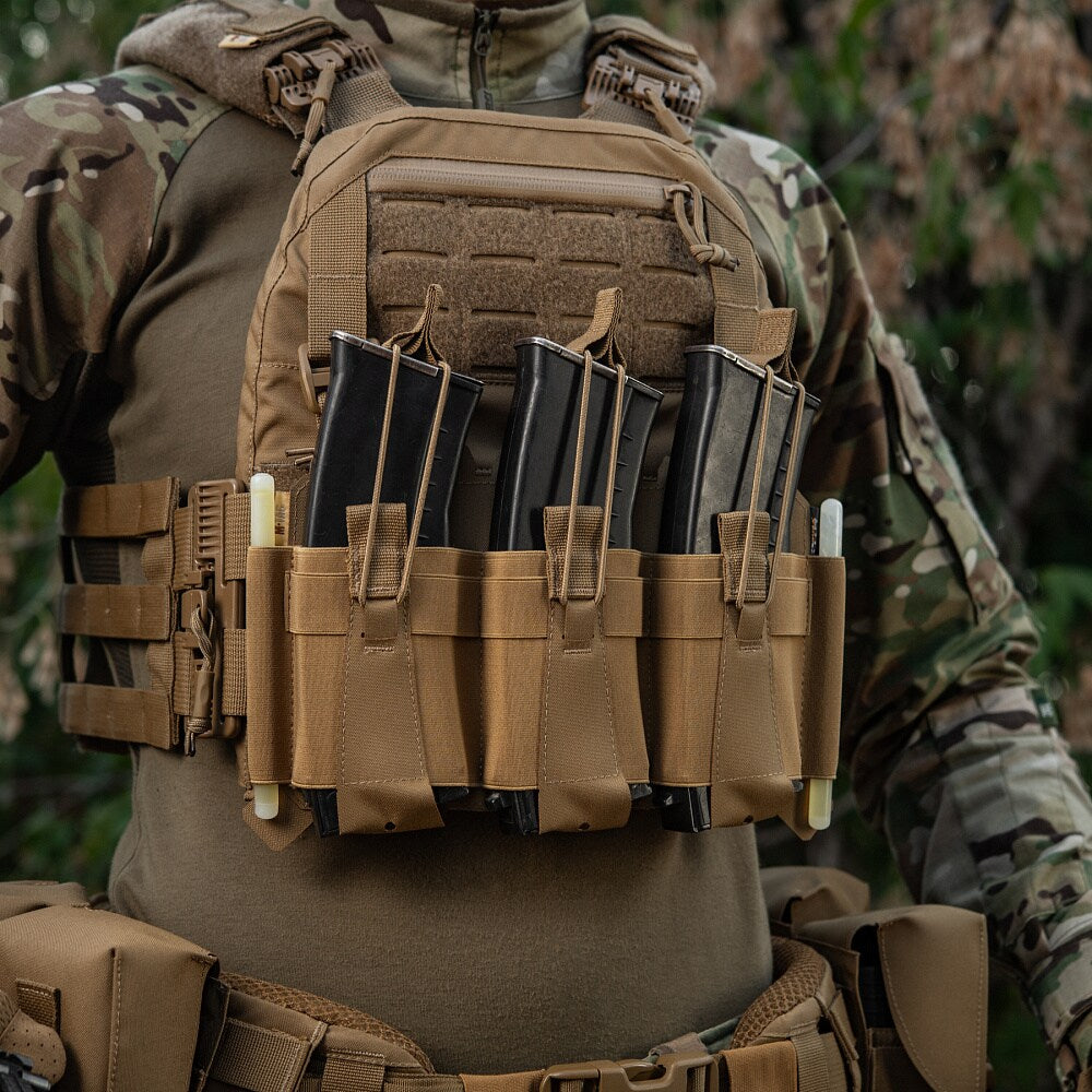 Panel przedni M-Tac do kamizelki Cuirass QRS na 3 magazynki - Coyote