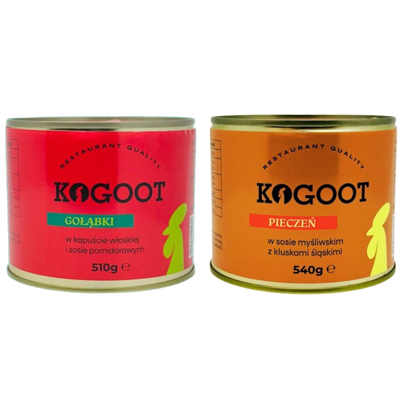 Żywność konserwowana Kogoot - Gołąbki 510 g, Pieczeń 540 g