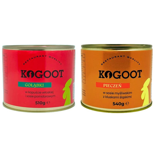 Żywność konserwowana Kogoot - Gołąbki 510 g, Pieczeń 540 g