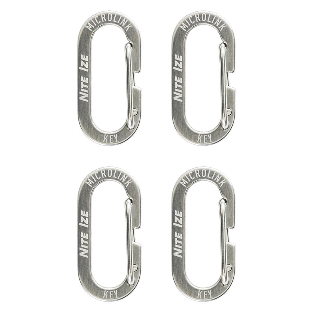 Karabińczyk Nite Ize MicroLink - 4 sztuki - Steel