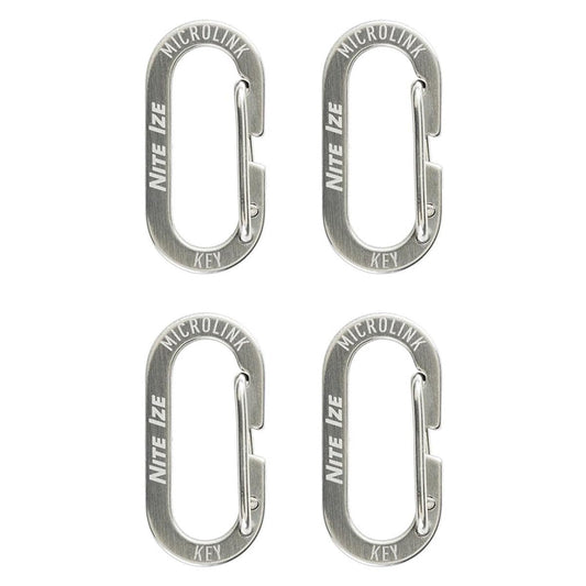 Karabińczyk Nite Ize MicroLink - 4 sztuki - Steel