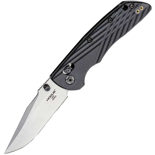 Nóż składany Hogue Deka 3,25" Clip-Point Tumbled Stoned - Black
