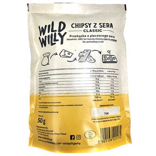 Chipsy z sera Wild Willy Classic 50 g