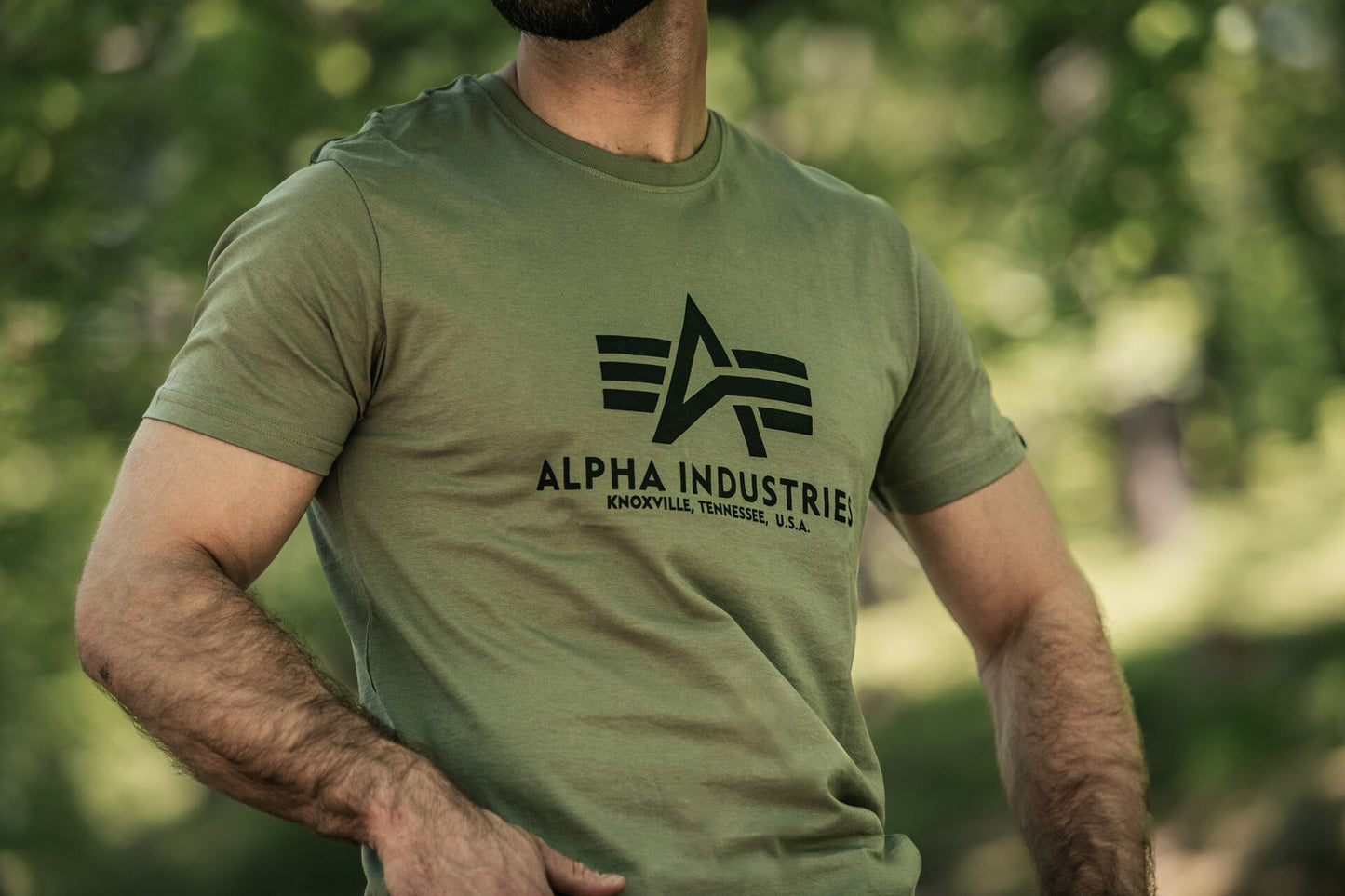 Koszulka T-shirt Alpha Industries Basic - Olive/Black