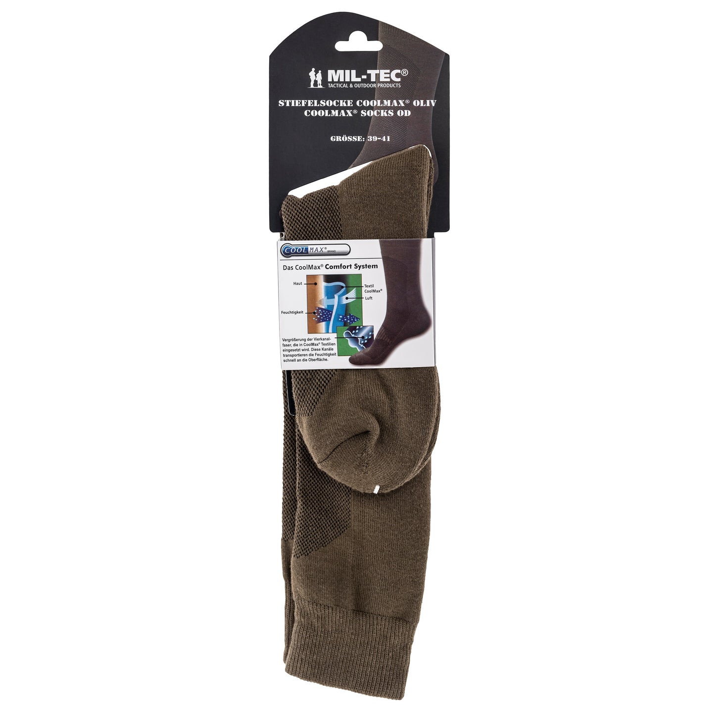 Skarpety długie Mil-Tec CoolMax - Olive