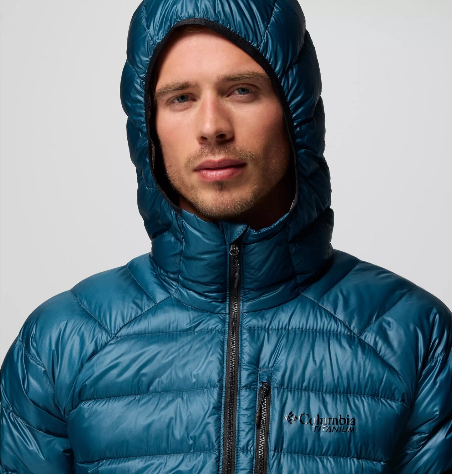 Kurtka Columbia Arctic Crest Down Hooded - Everblue