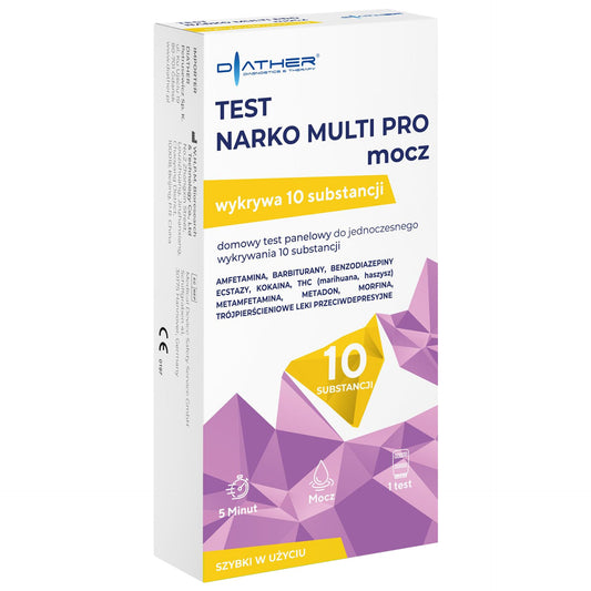 Narkotest Diather Narko Multi Pro na narkotyki w moczu - 10 substancji