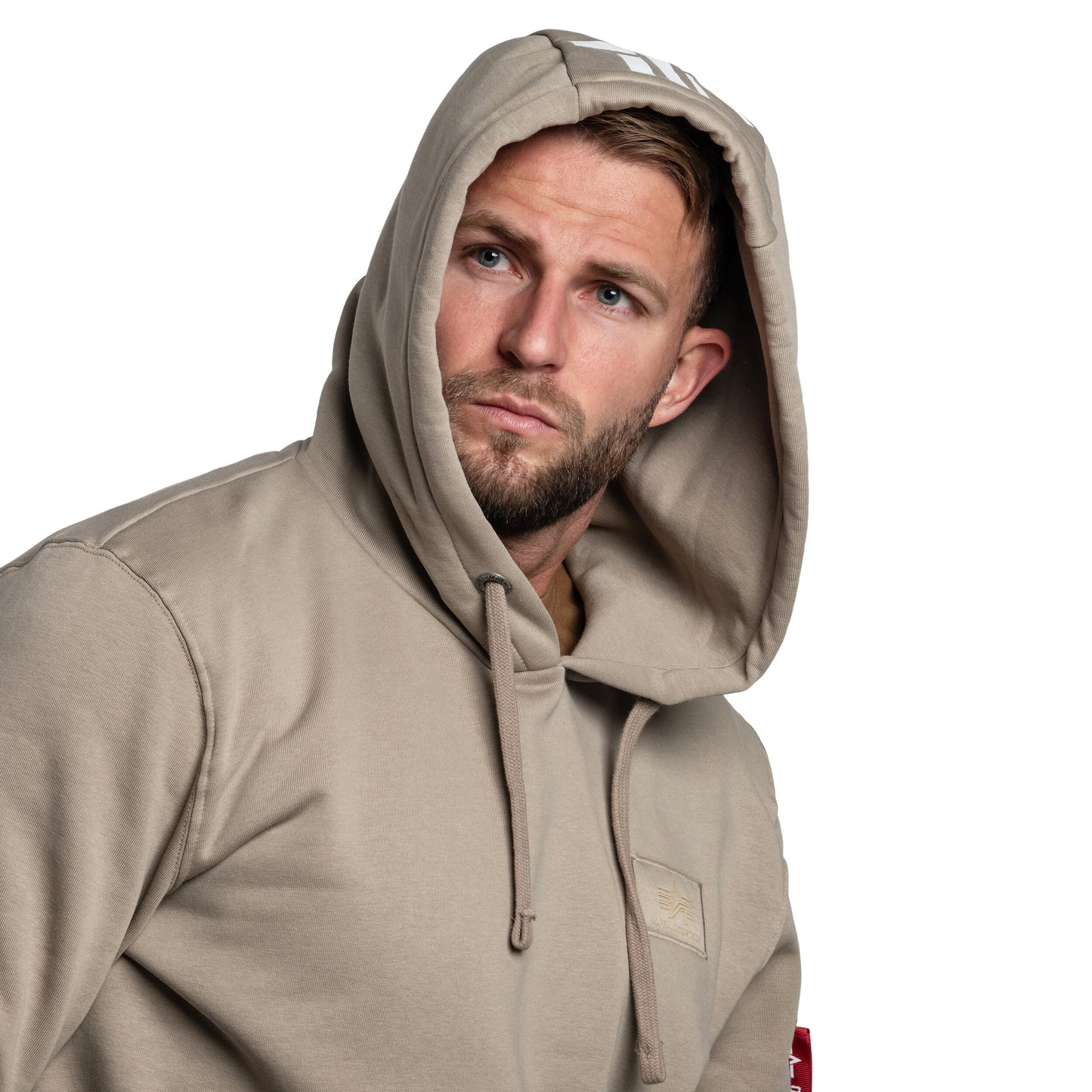 Bluza Alpha Industries Back Print Hoody - Vintage Sand