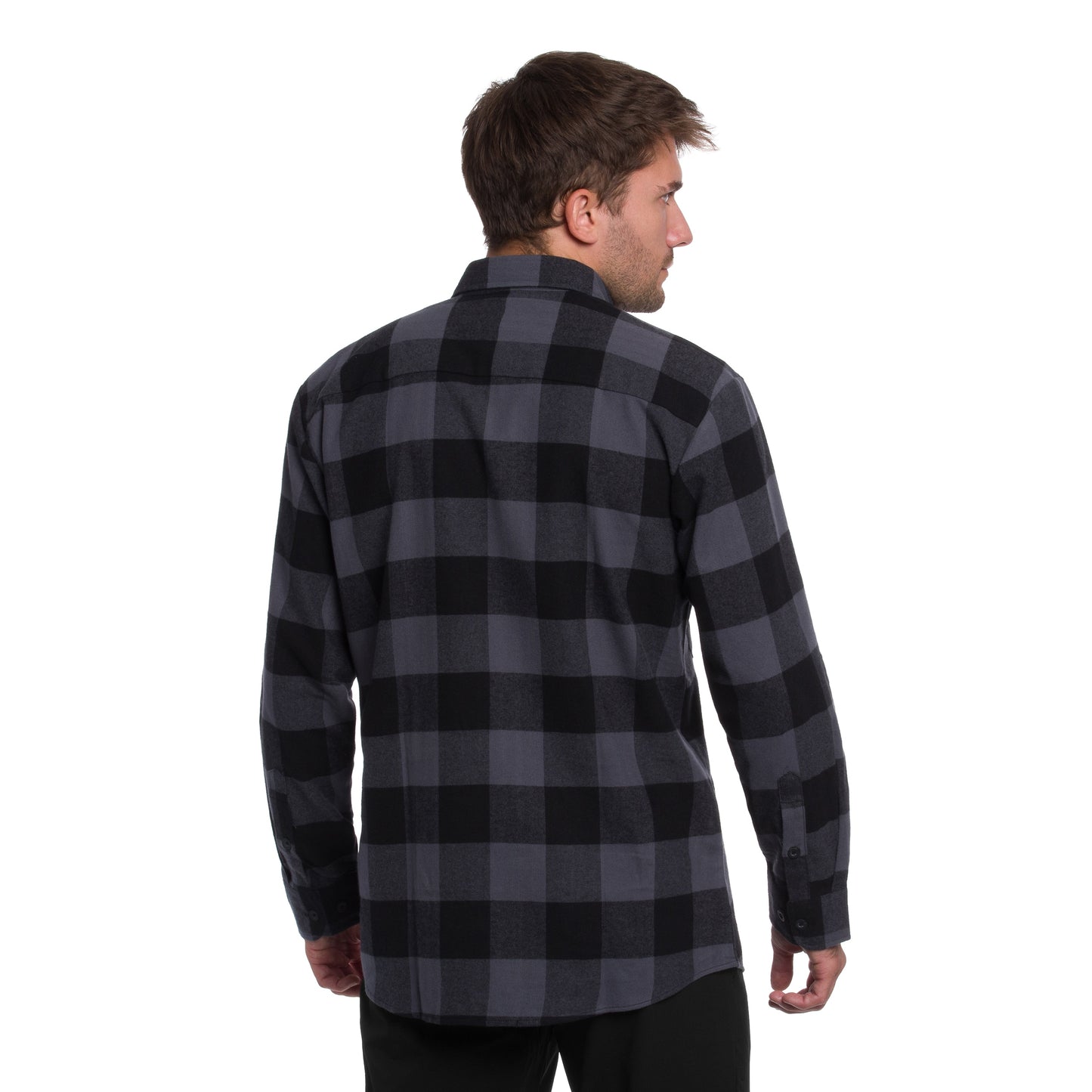 Koszula Mil-Tec Flannel Shirt Light Longsleeve - Black/Gray