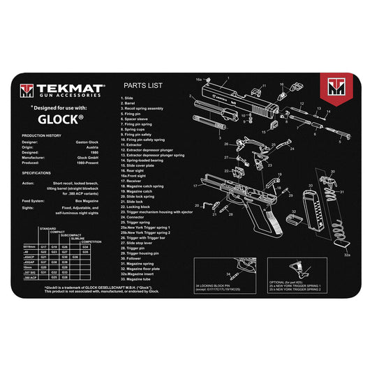 Mata do czyszczenia broni TekMat Glock - Black