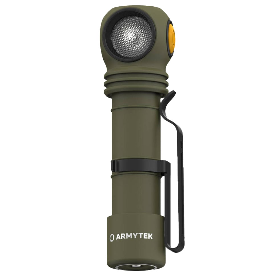 Latarka czołowa i kątowa Armytek Wizard C2 Pro Olive White - 2500 lumenów
