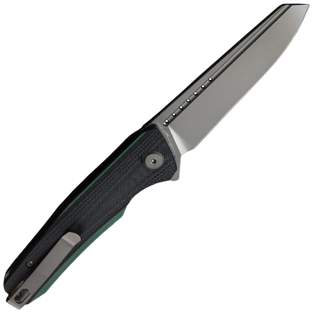 Nóż składany Bestech Knives Slyther - Grey Titanized, Green/Black G10