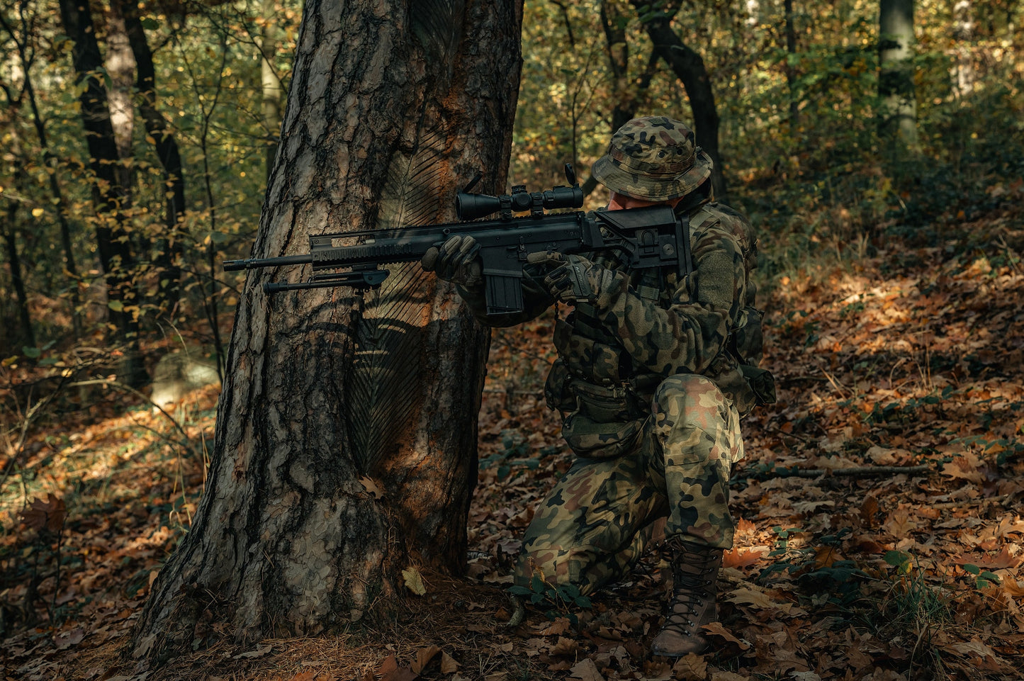 Rękawice taktyczne Mechanix Wear M-Pact - wz.93 Pantera PL Woodland